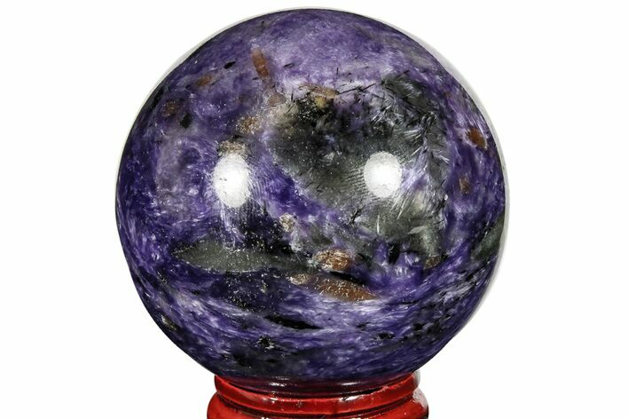 Polished Purple Charoite Sphere - Siberia #165449